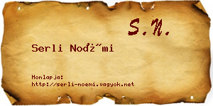 Serli Noémi névjegykártya